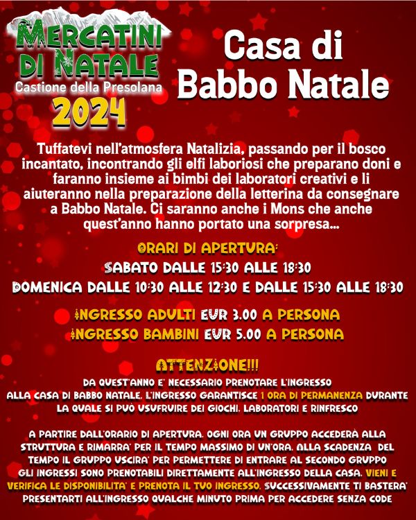 CASA DI BABBO NATALE 2024